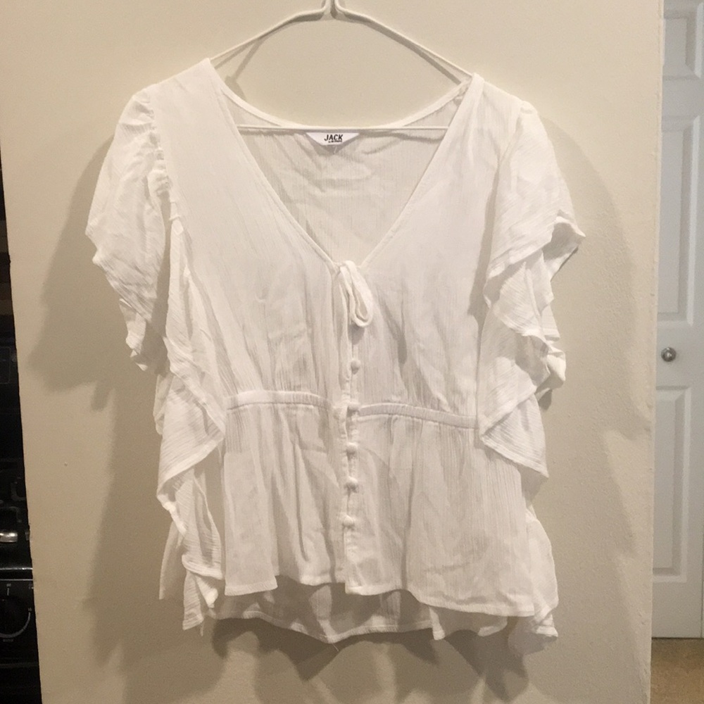 Flowy white top